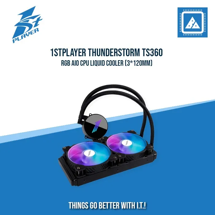 1STPLAYER THUNDERSTORM TS360 RGB AIO CPU LIQUID COOLER (3*120MM)