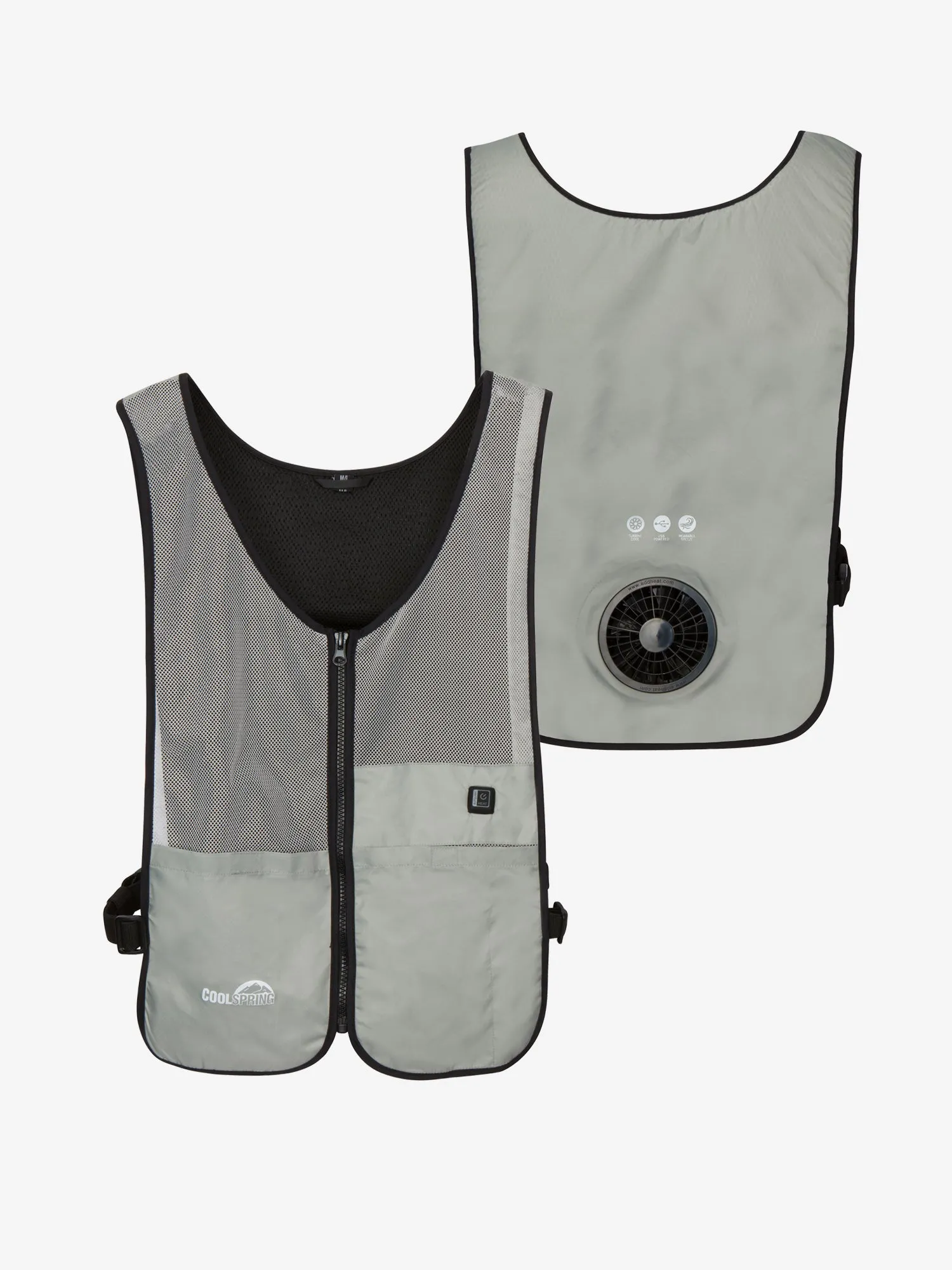 3 Speed Wearable Fan Cooling Vest  - Gray - FINAL SALE