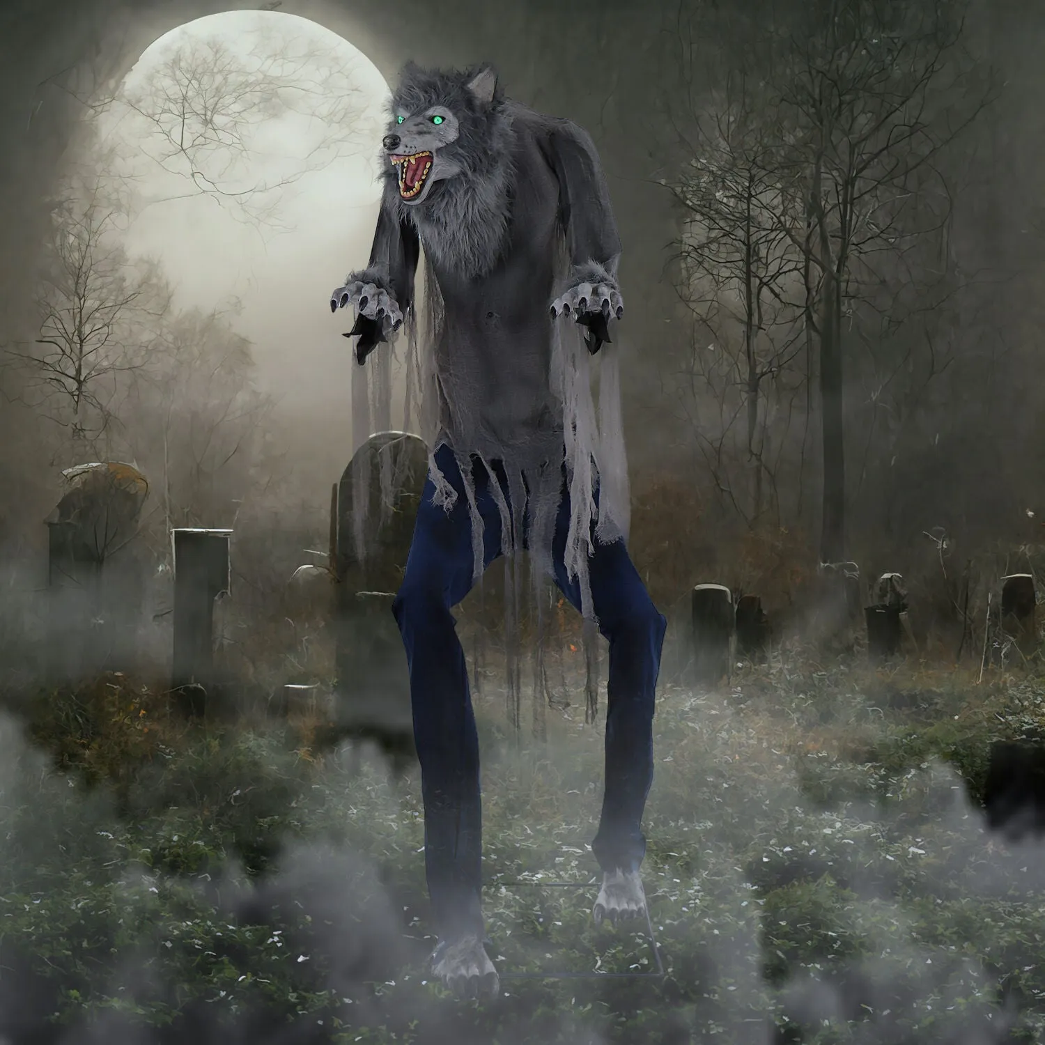 7-Ft. Tall Motion-Activated Towering Werewolf