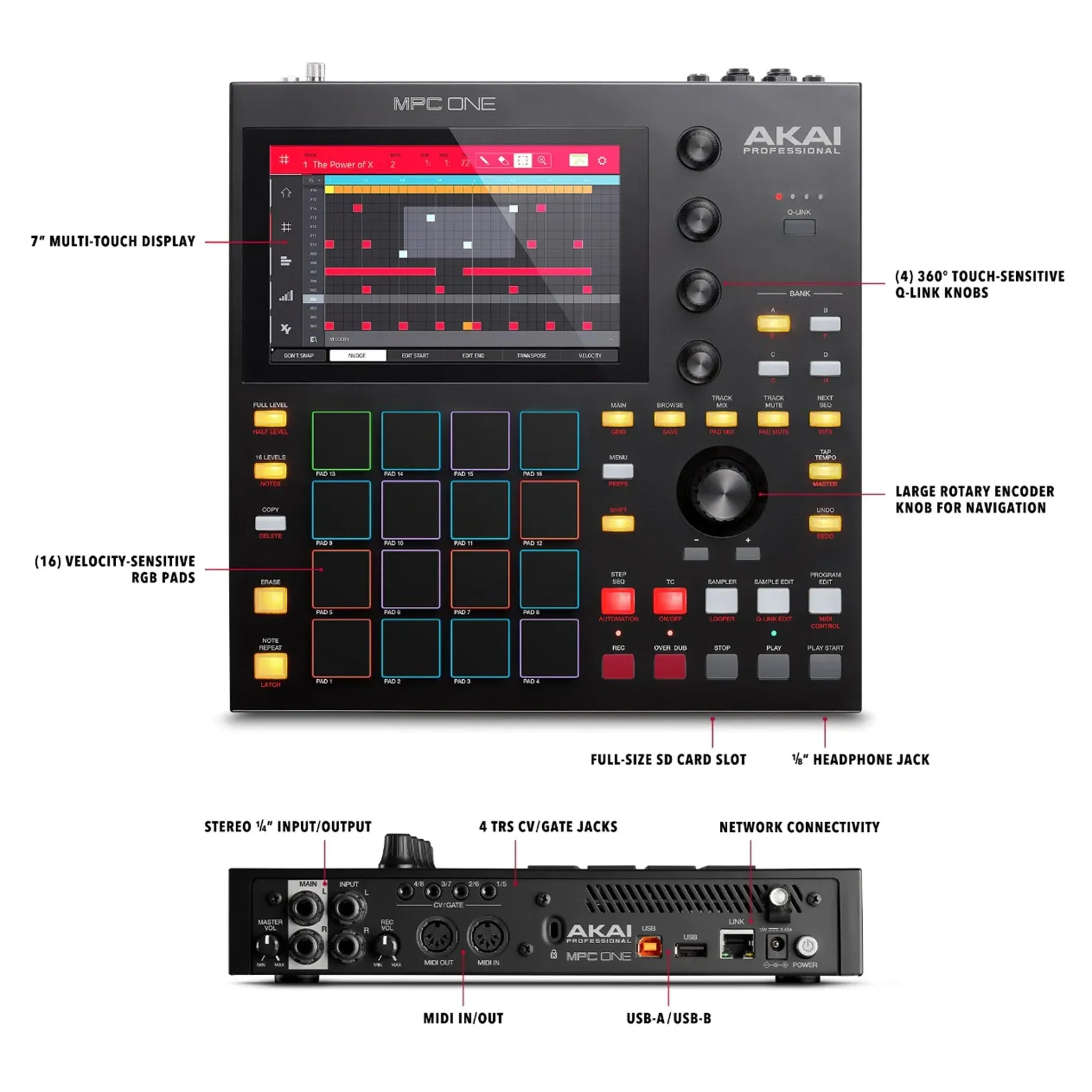 Akai AKAI-MPC-ONE Compact Standalone MPC