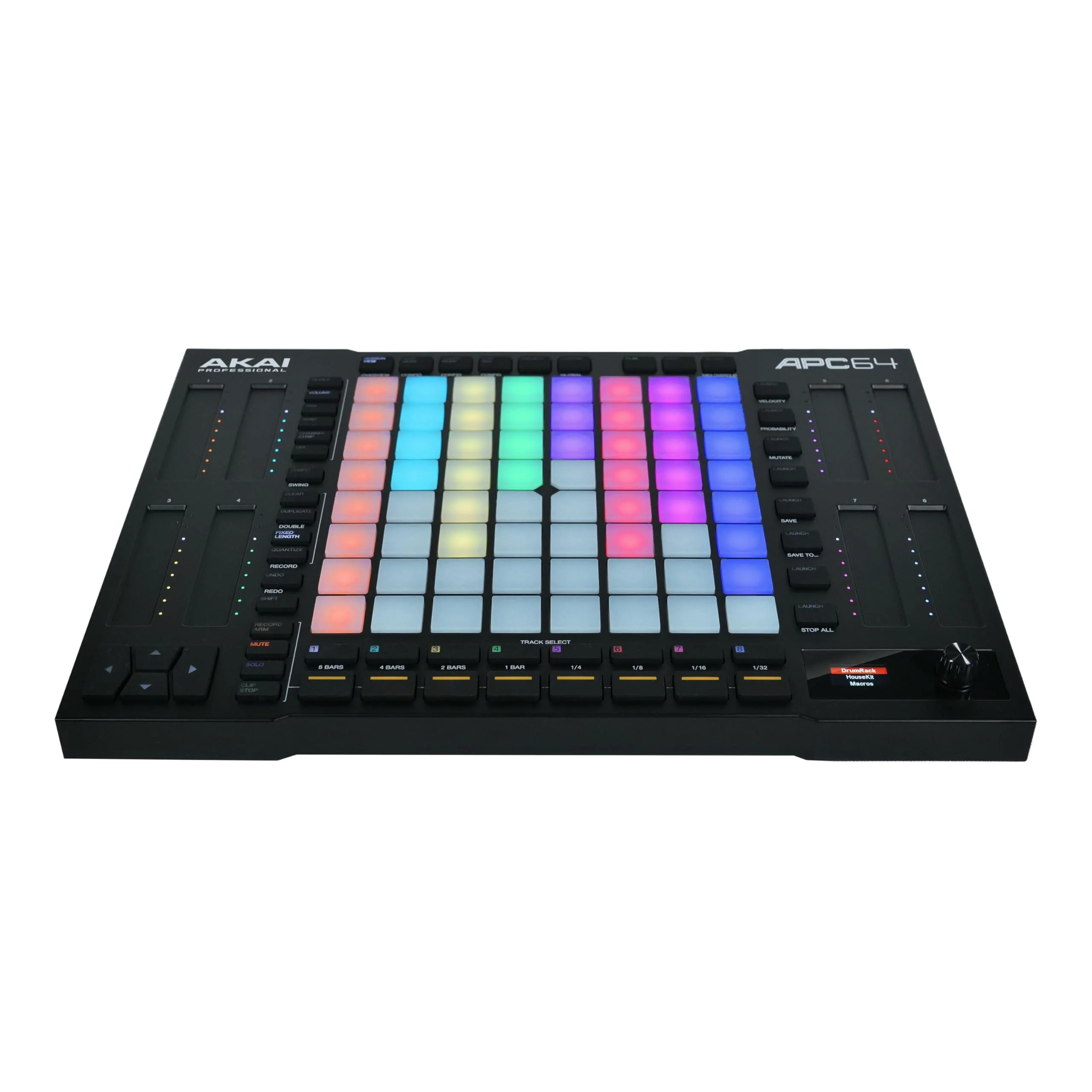 AKAI Professional APC64 MIDI Controller for Ableton with 8 Responsive Touch Strips