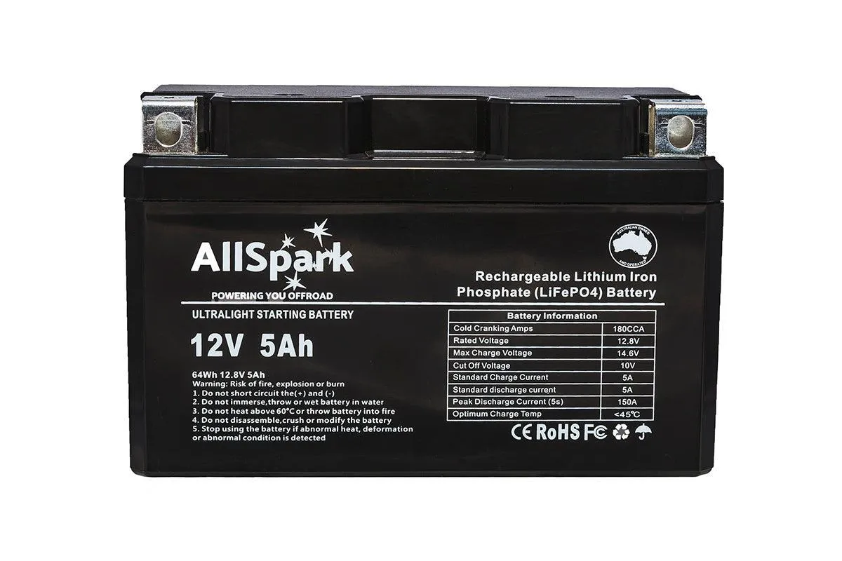 AllSpark 12v Lithium Alarm Battery Equivalent to 8ah Lead Acid