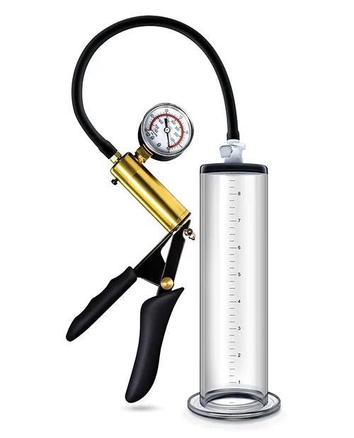 Blush Performance Vx6 Vacuum Penis Pump with Brass Pistol Grip & Pressure Gauge - Clear