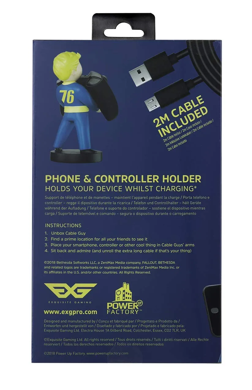 Official Vault Boy 76 Cable Guy Holder - Fallout Collectible Accessory