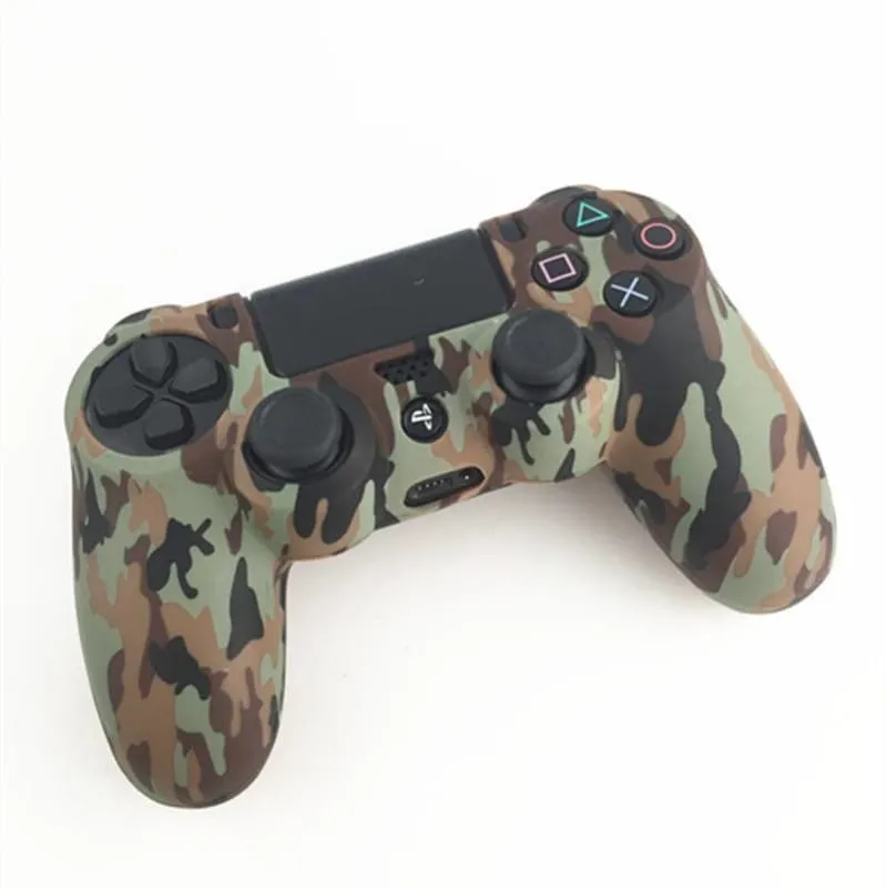 Camouflage Camo Silicone Rubber Soft Case for Sony PS4 Controller