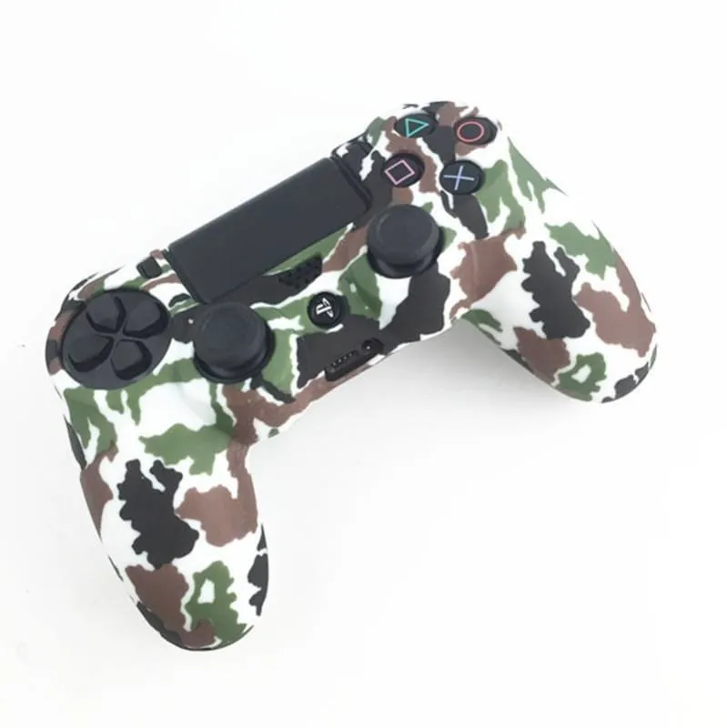 Camouflage Camo Silicone Rubber Soft Case for Sony PS4 Controller