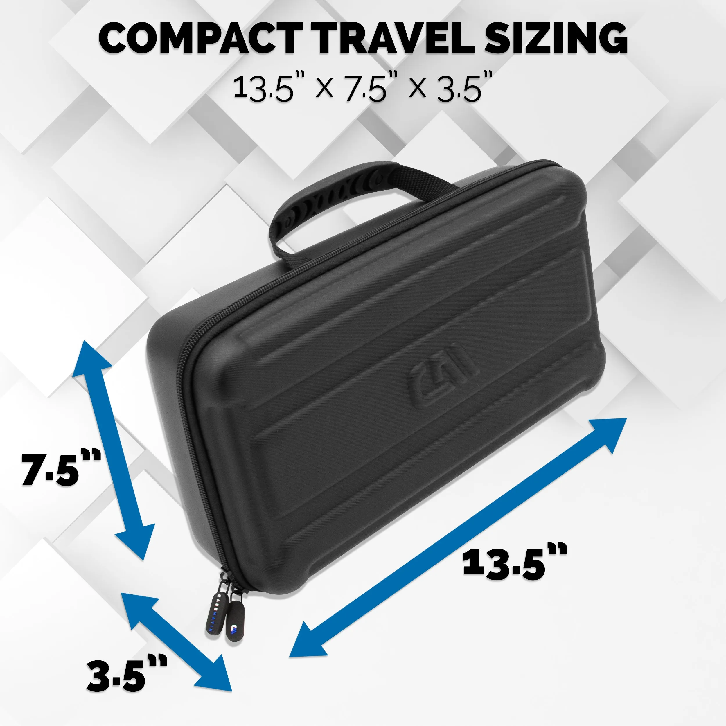 CASEMATIX Travel Case Compatible with Mackie 402VLZ4 Channel Mixer in Padded Foam - Includes Carrying Case Only for DJ Mixers and Small Accessories