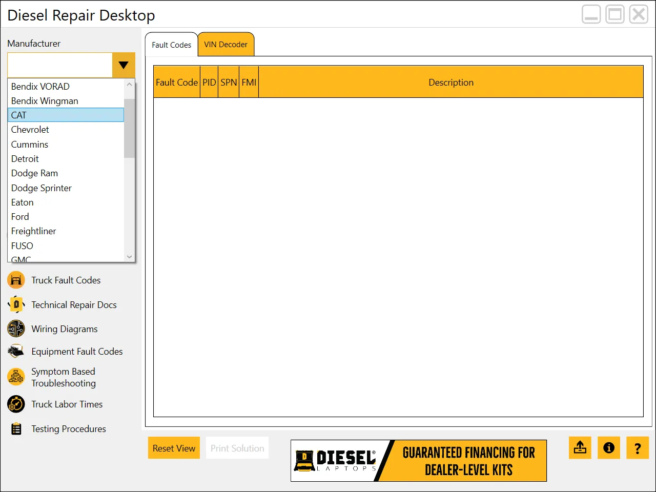 Diesel Repair Desktop (Free Fault Code Information)