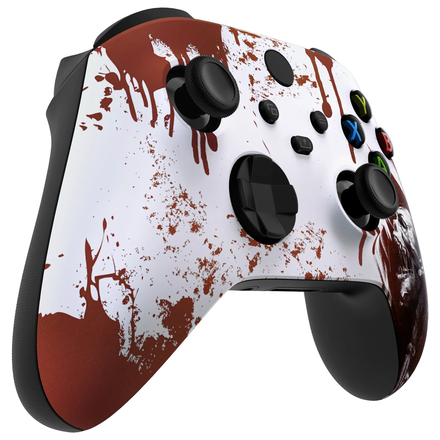 eXtremeRate Blood Zombie Replacement Part Faceplate, Soft Touch Grip Housing Shell Case for Xbox Series S & Xbox Series X Controller Accessories - Controller NOT Included - FX3T141