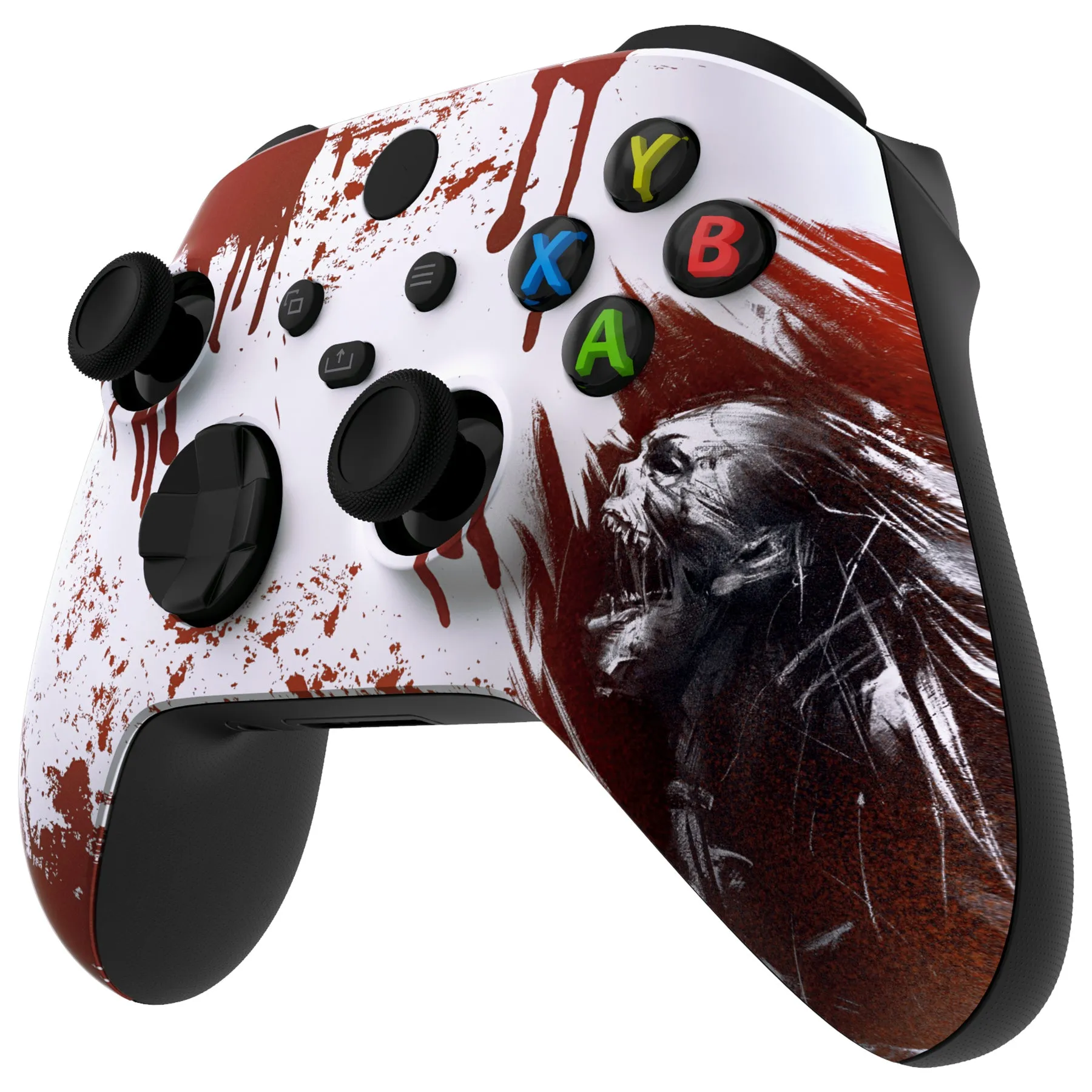 eXtremeRate Blood Zombie Replacement Part Faceplate, Soft Touch Grip Housing Shell Case for Xbox Series S & Xbox Series X Controller Accessories - Controller NOT Included - FX3T141