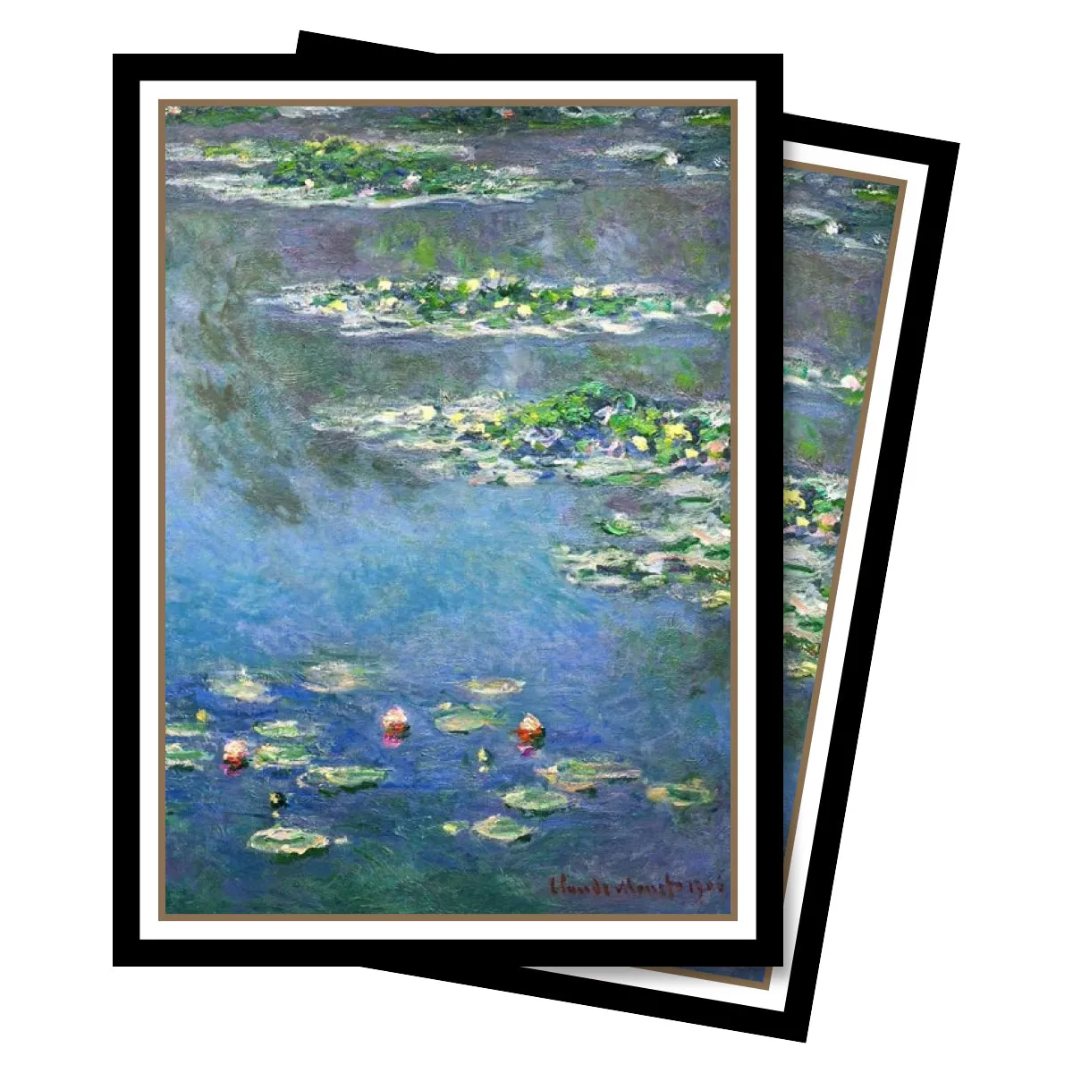 Fine Art Water Lilies Standard Deck Protector Sleeves (65ct) by Claude Monet