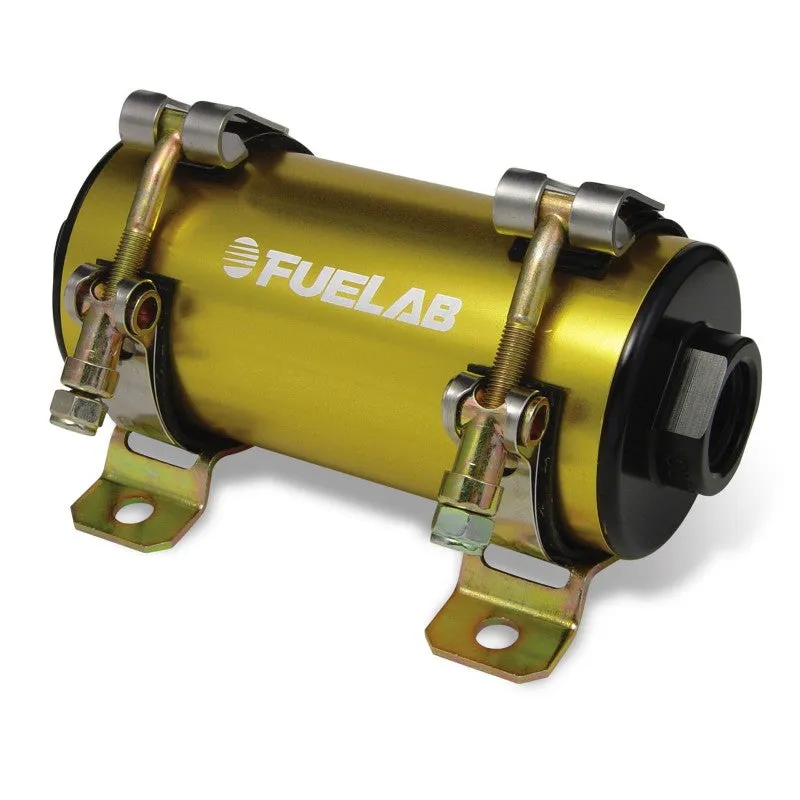 FUELAB 42402-5 EFI In-Line Fuel Pump PRODIGY (190 GPH @ 45 PSI, 100 PSI max, up to 1900 HP) Gold