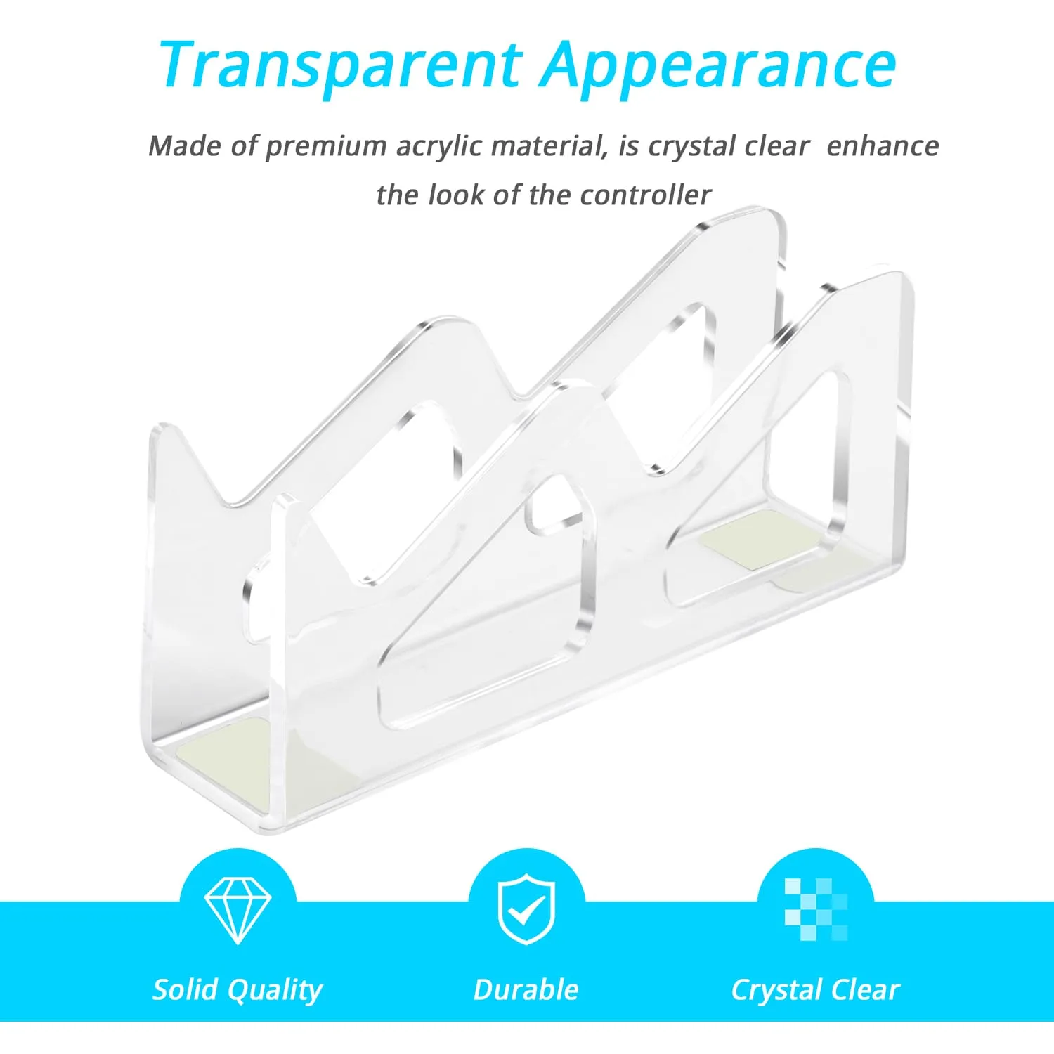 Game Controller Display Stand for PS3/PS4/PS5/Nintendo Switch Pro/Xbox Series X|S Controller - Transparent (HBX-433)