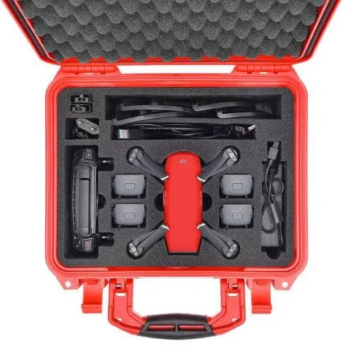 HPRC 2300 Hard Case for DJI SPARK Fly More Combo - Red