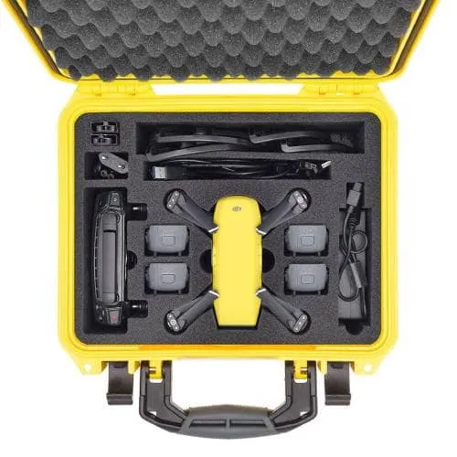 HPRC 2300 Hard Case for DJI Spark Fly More Combo - Yellow