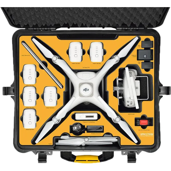 HPRC 2700W - Wheeled Hard Case for DJI Phantom 4 / Phantom 4 RTK - Black