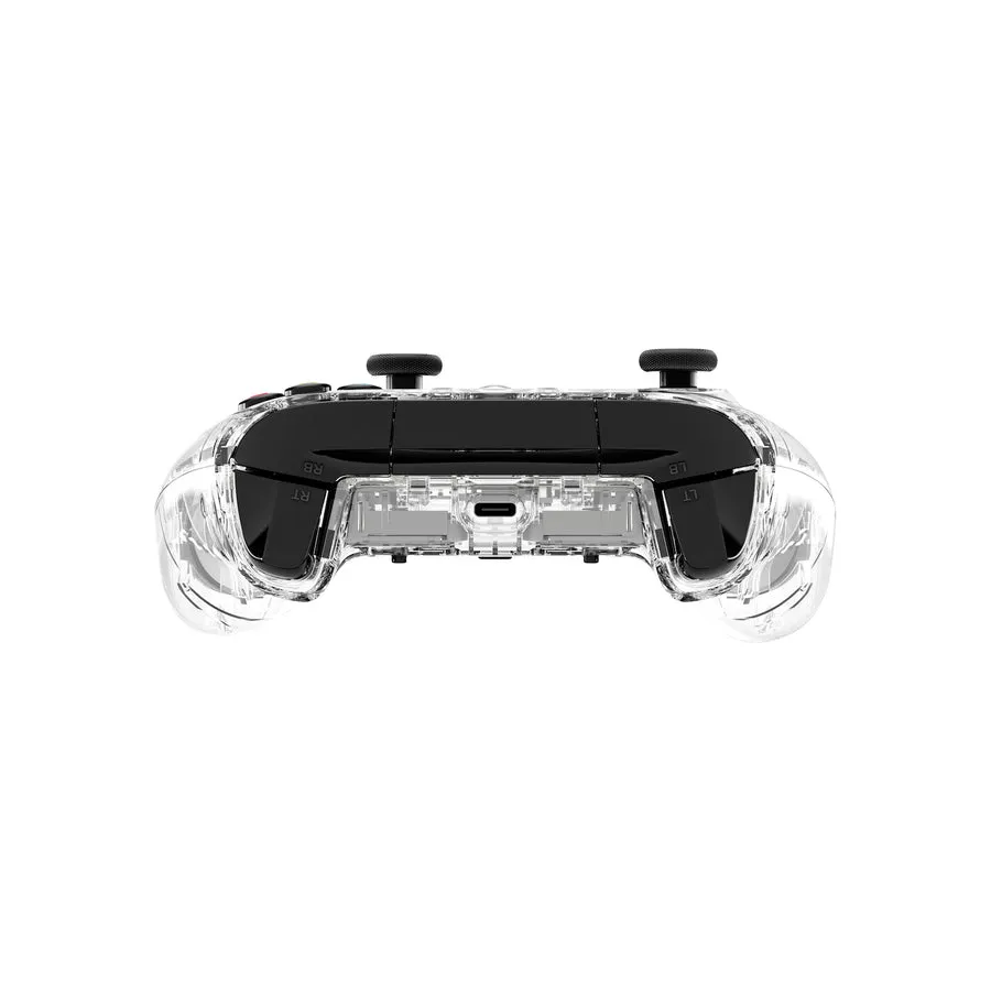 HyperX Clutch Gladiate Wired Gaming Controller with Dual Rumble Motors and Dual Trigger Locks - Clear (RGB) / Black