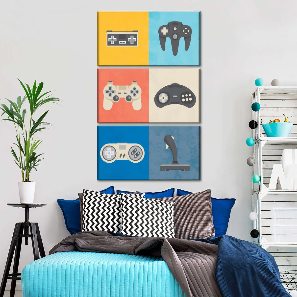 Iconic Game Controllers Wall Art