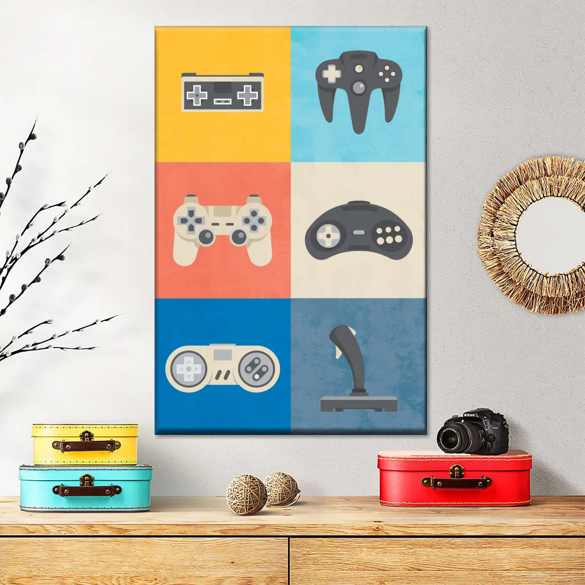 Iconic Game Controllers Wall Art