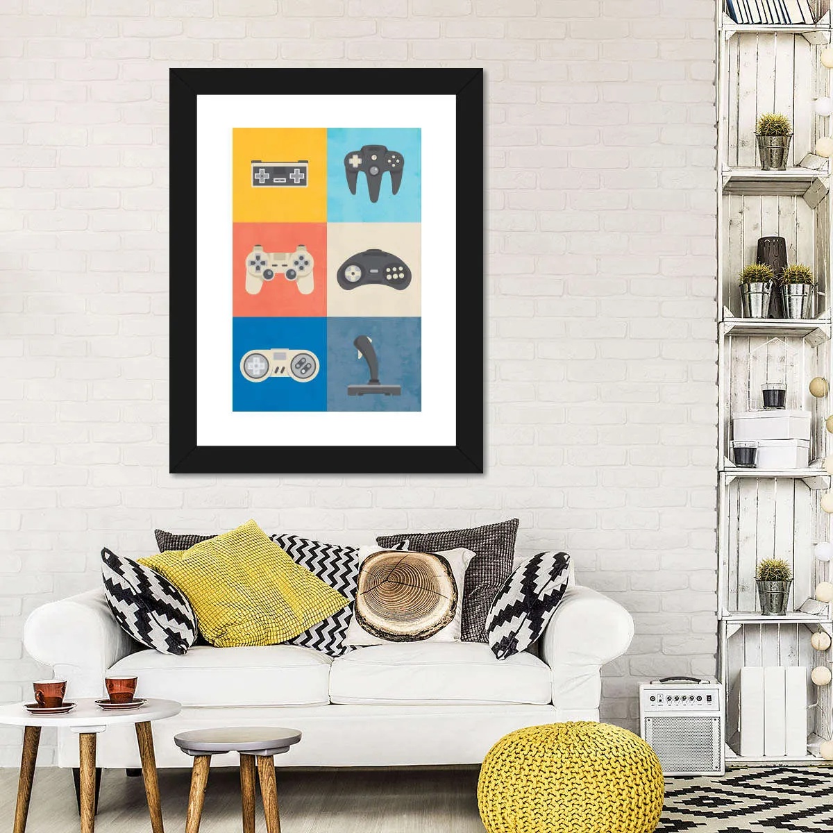 Iconic Game Controllers Wall Art