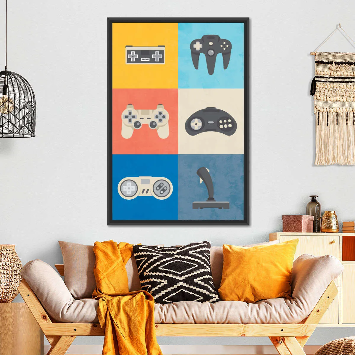 Iconic Game Controllers Wall Art