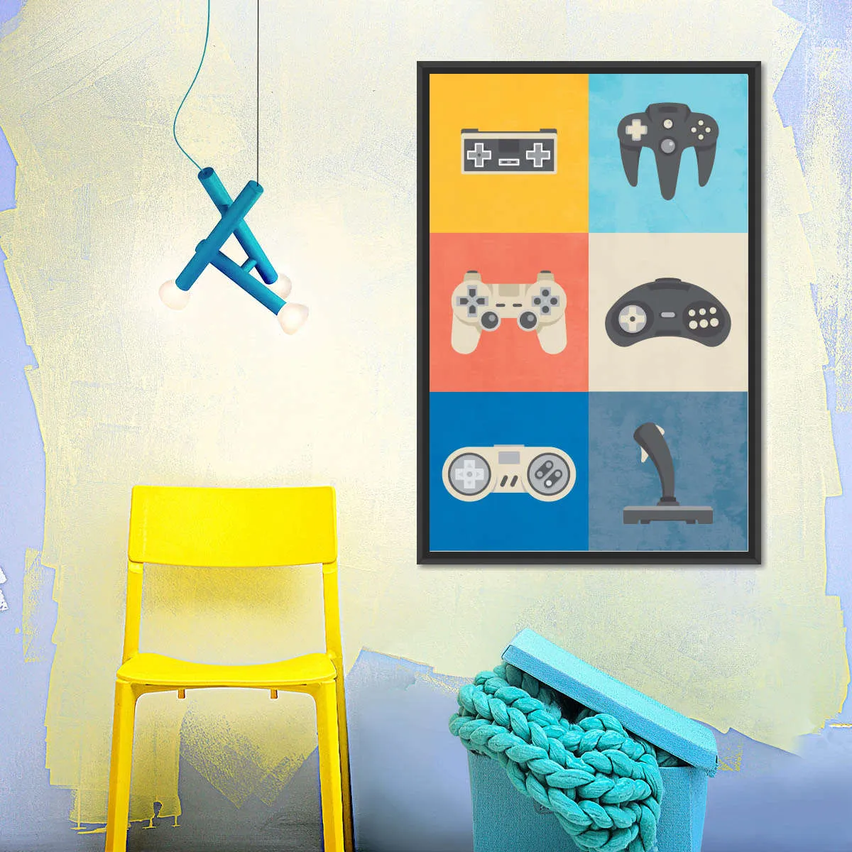 Iconic Game Controllers Wall Art