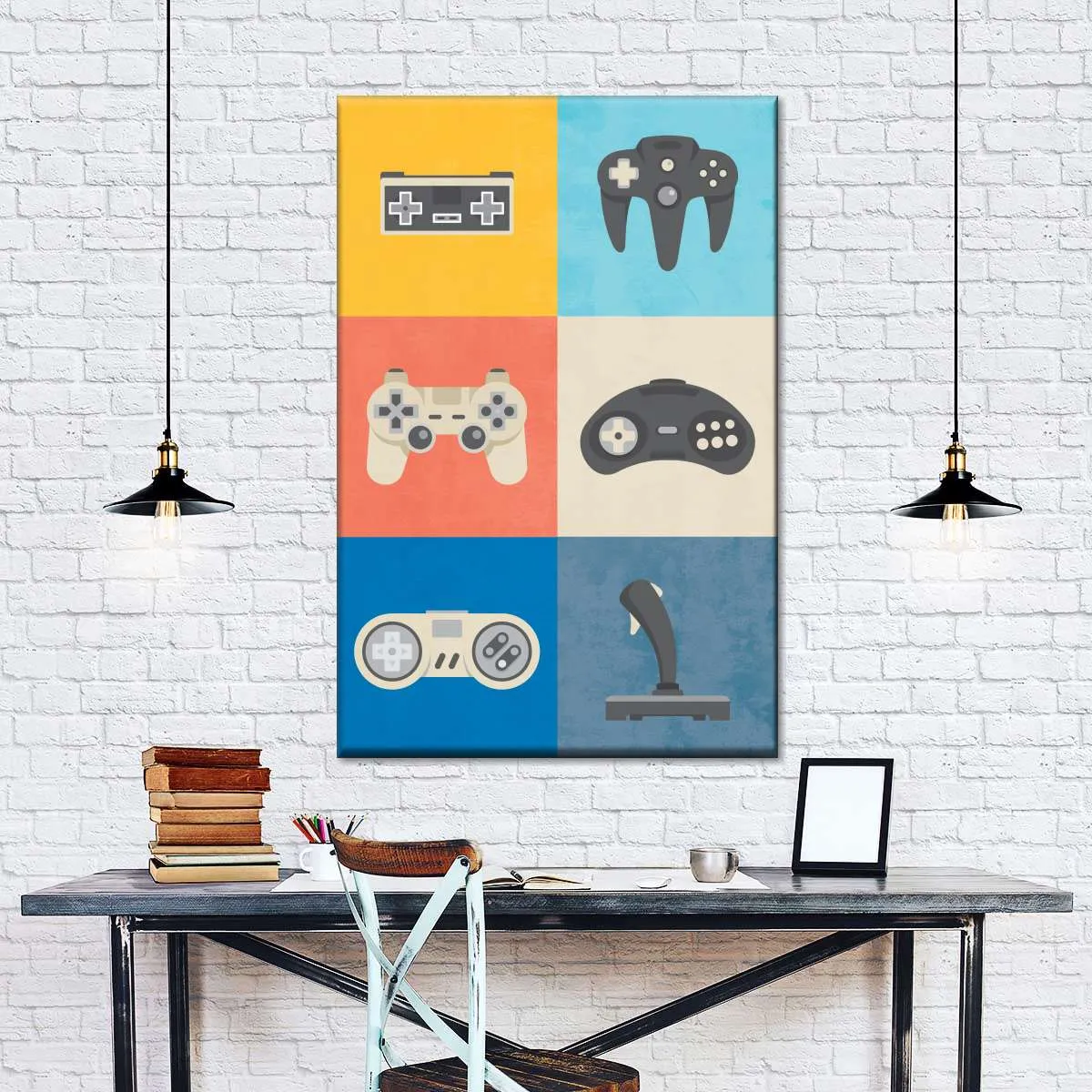 Iconic Game Controllers Wall Art