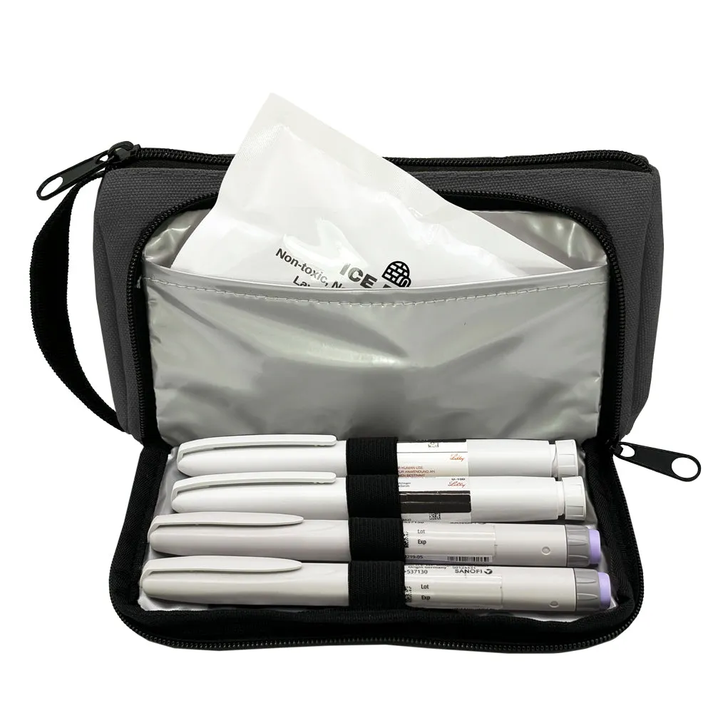 Insulated Diabetes Insulin Supply Case- Black