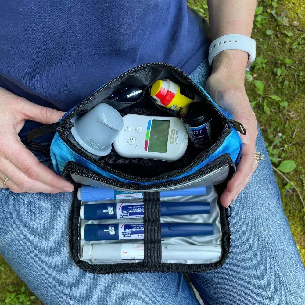 Insulated Diabetes Insulin Supply Case- Waves