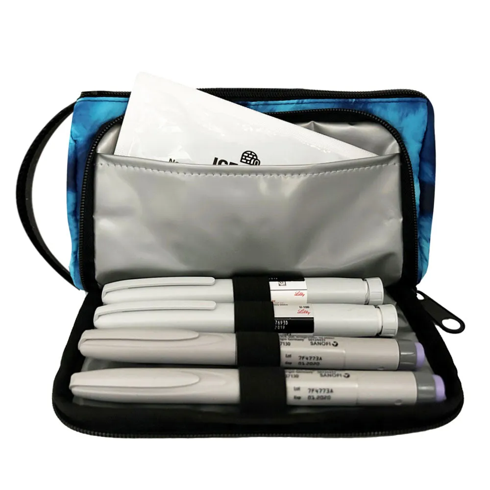 Insulated Diabetes Insulin Supply Case- Waves