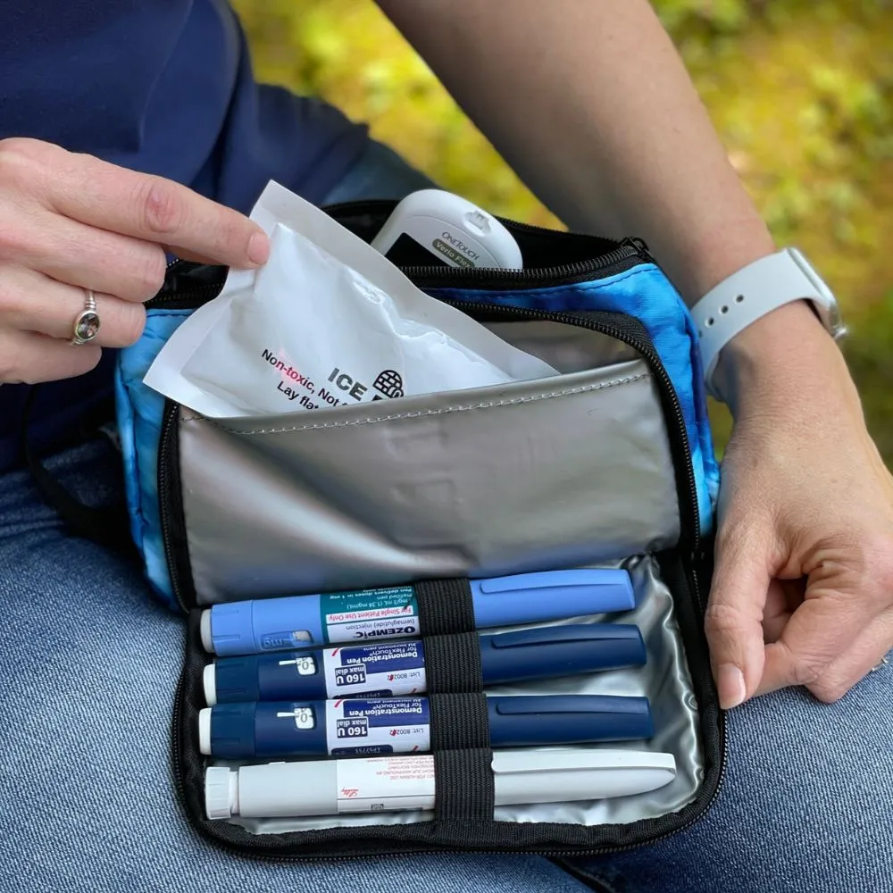 Insulated Diabetes Insulin Supply Case- Waves