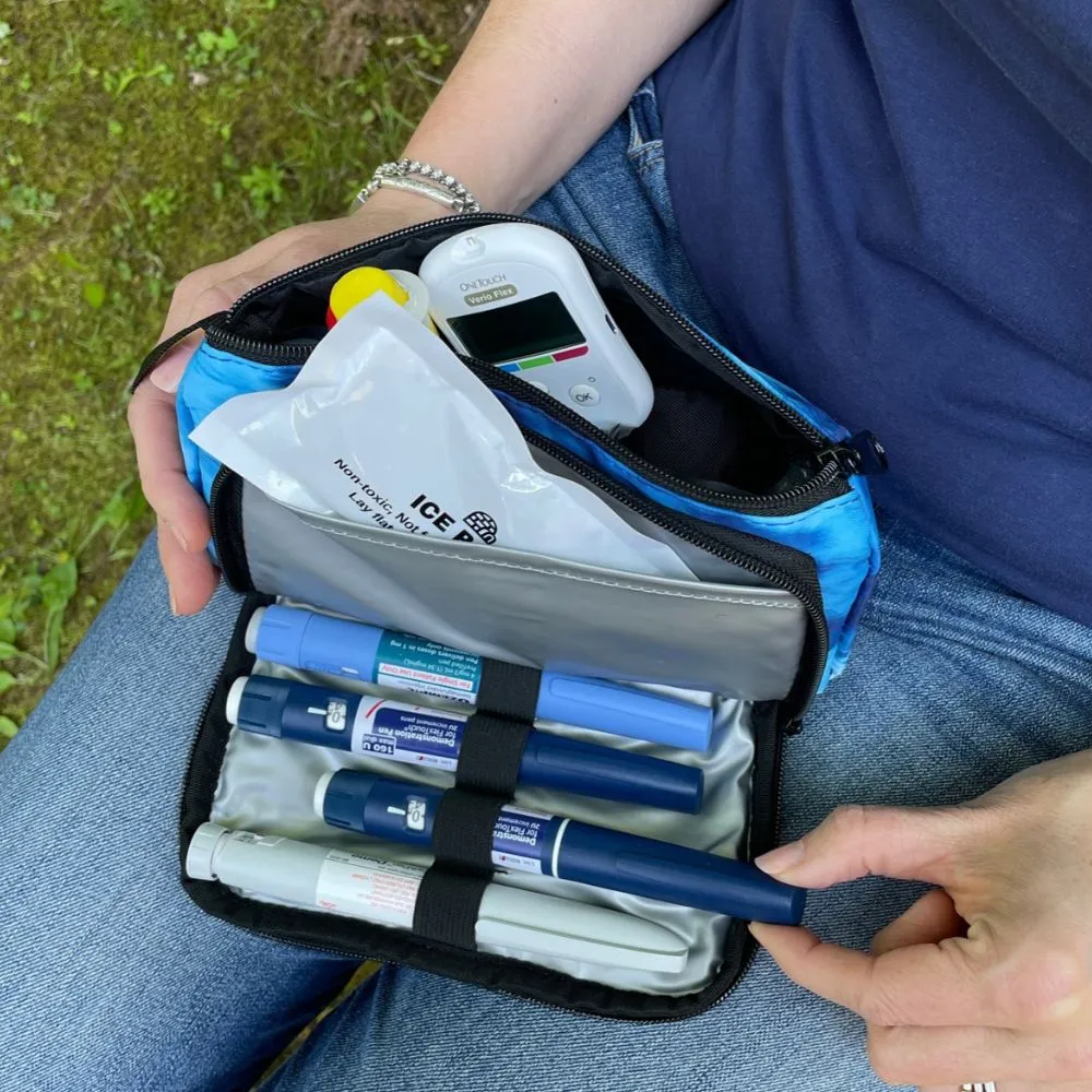 Insulated Diabetes Insulin Supply Case- Waves