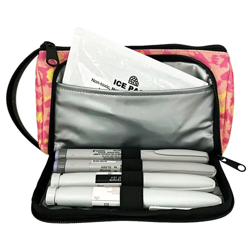 Insulated Diabetes Insulin Supply Case- Wild Pink