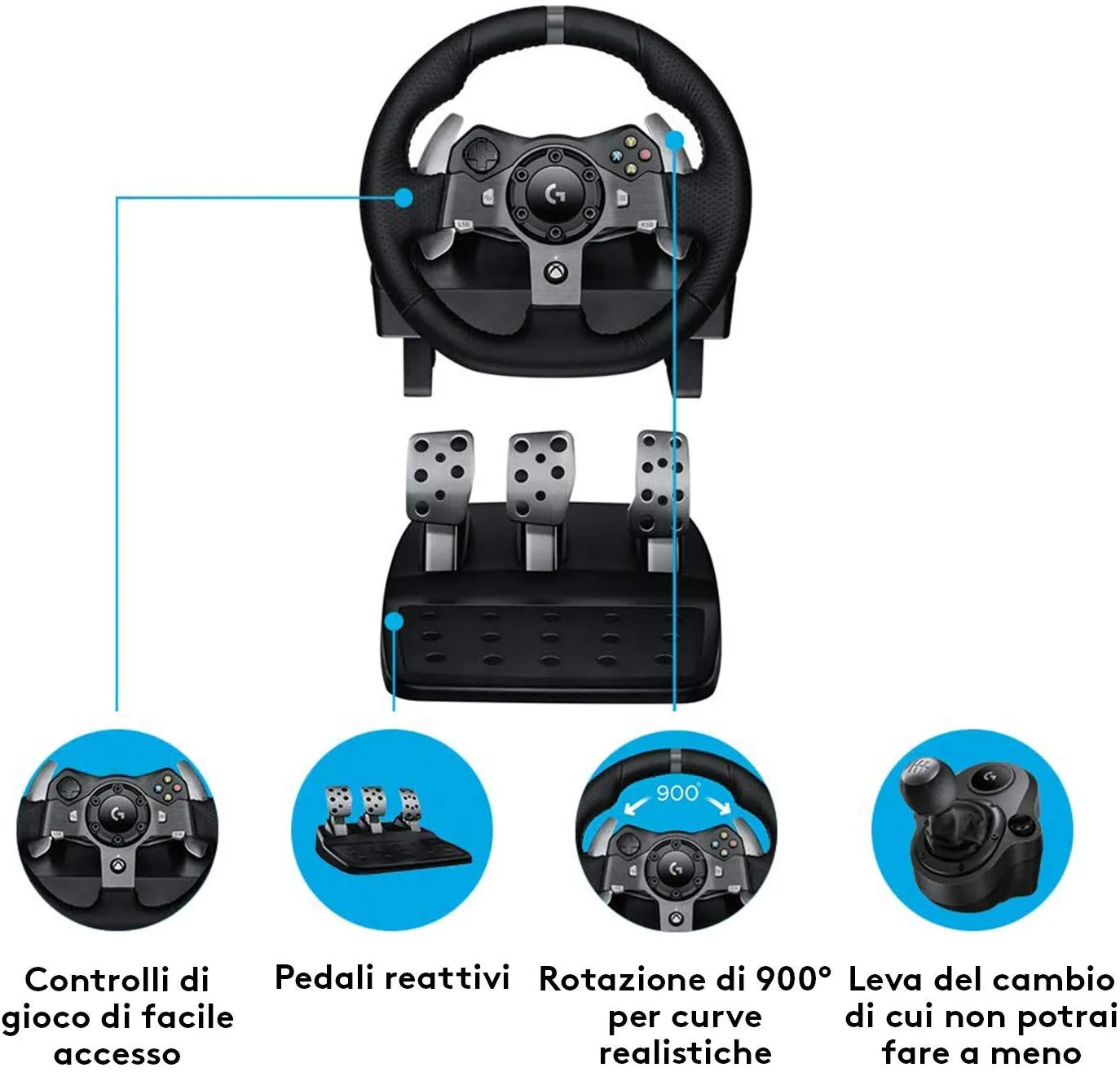 Logitech G920 Driving Force Racing Wheel for Xbox One and PC