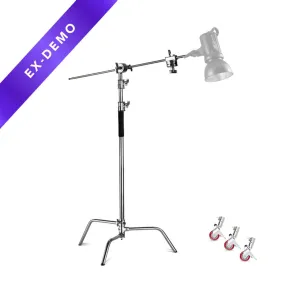 Neewer 20kg Load Silver C-Stand with Boom Arm with Wheels (DEMO STOCK)