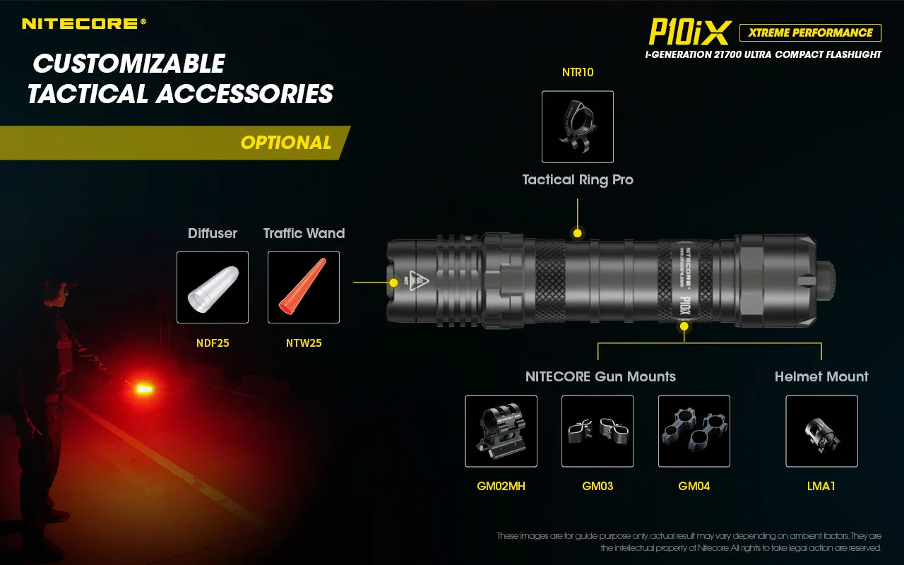 NITECORE P10iX i-Generation 21700 Ultra Compact Tactical Flashlight with 4000 lumens