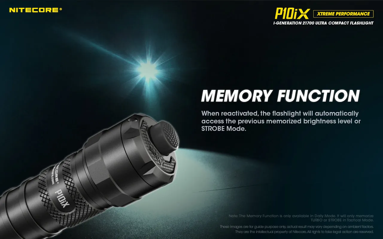 NITECORE P10iX i-Generation 21700 Ultra Compact Tactical Flashlight with 4000 lumens