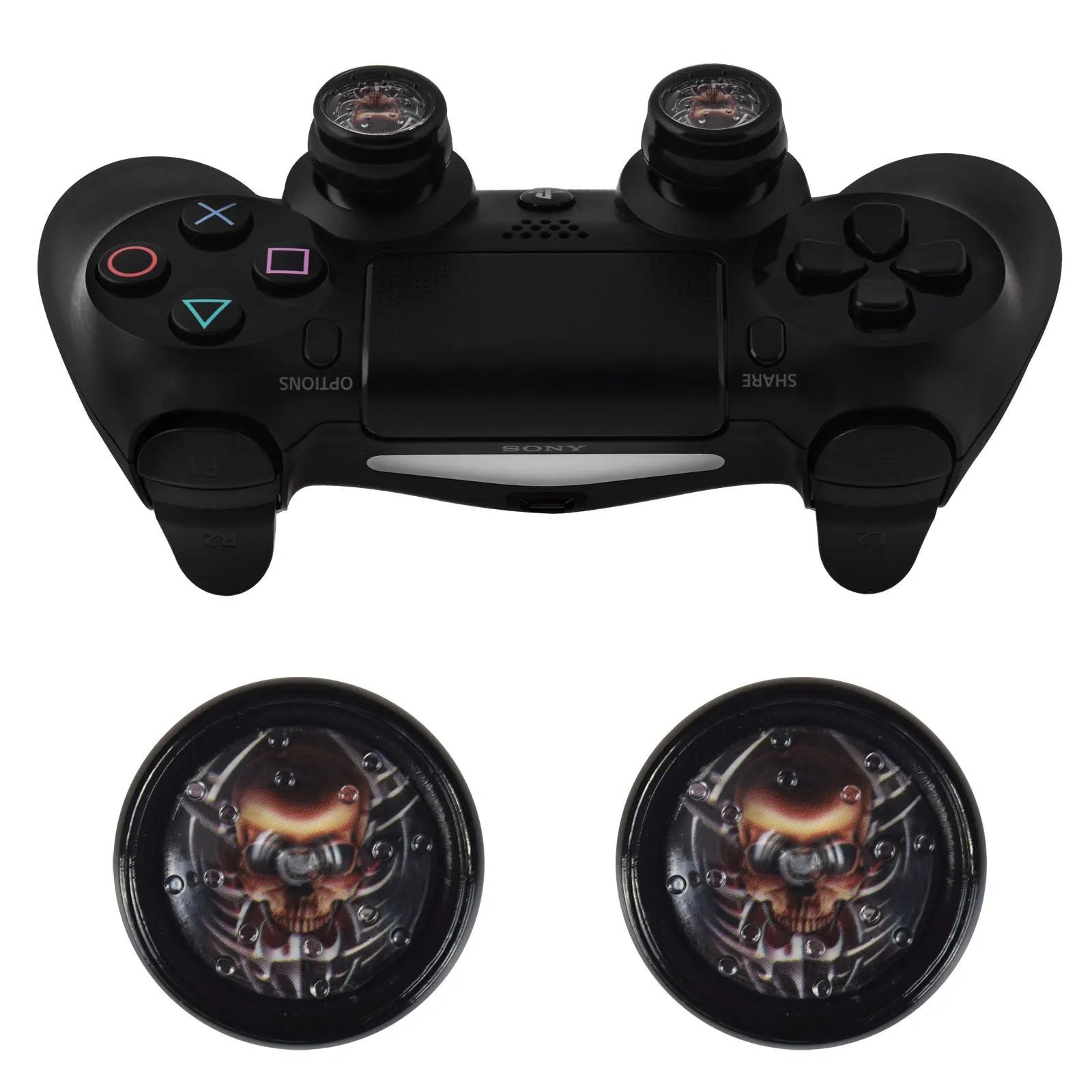 PS4 Dualshock 4 Jelly ProCap Controller Analog Thumb Stick Grip Skull Head