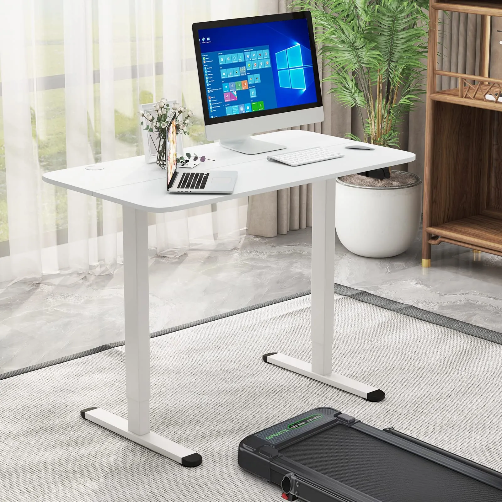 Tangkula Electric Standing Desk, Ergonomic Height Adjustable Sit Stand Desk