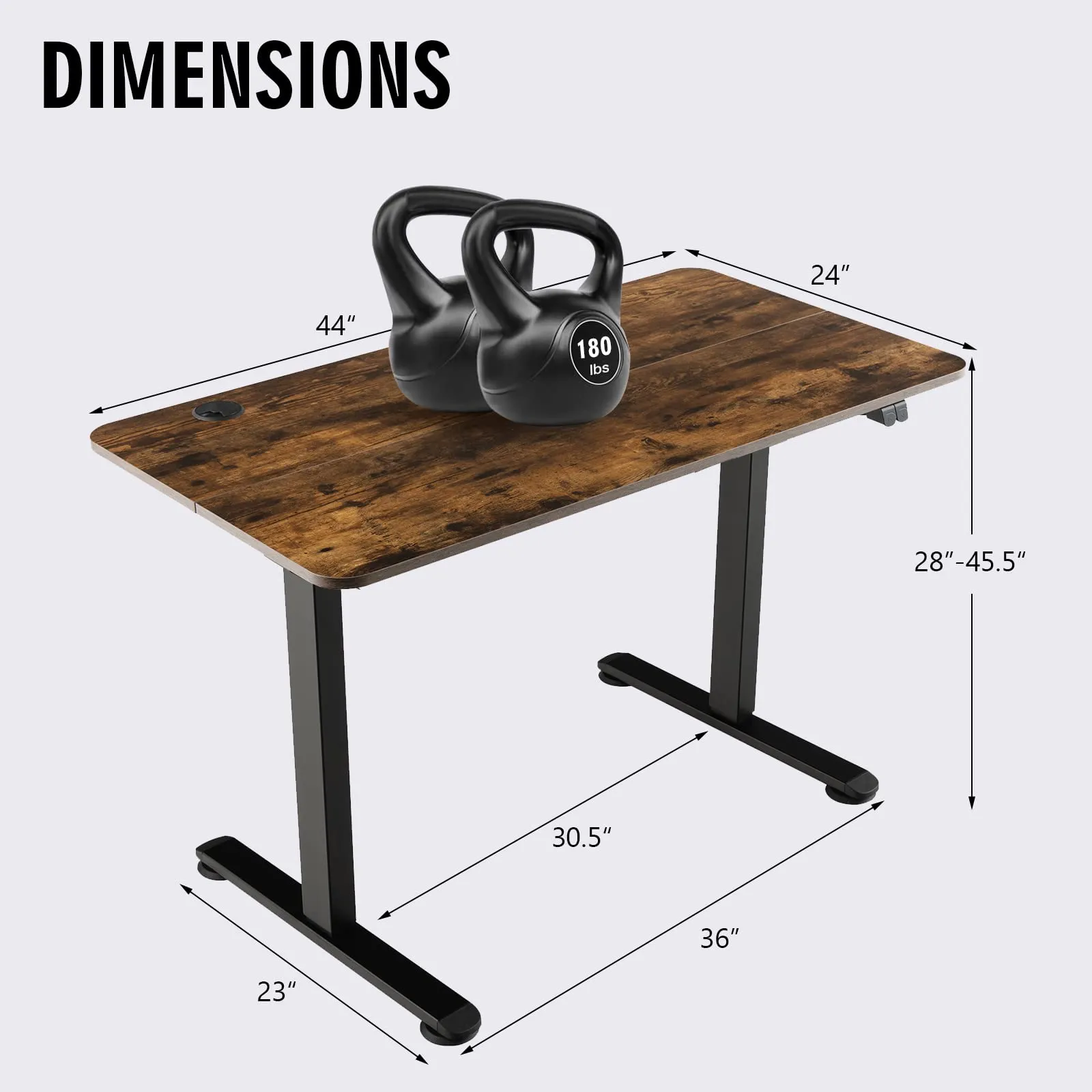 Tangkula Electric Standing Desk, Ergonomic Height Adjustable Sit Stand Desk