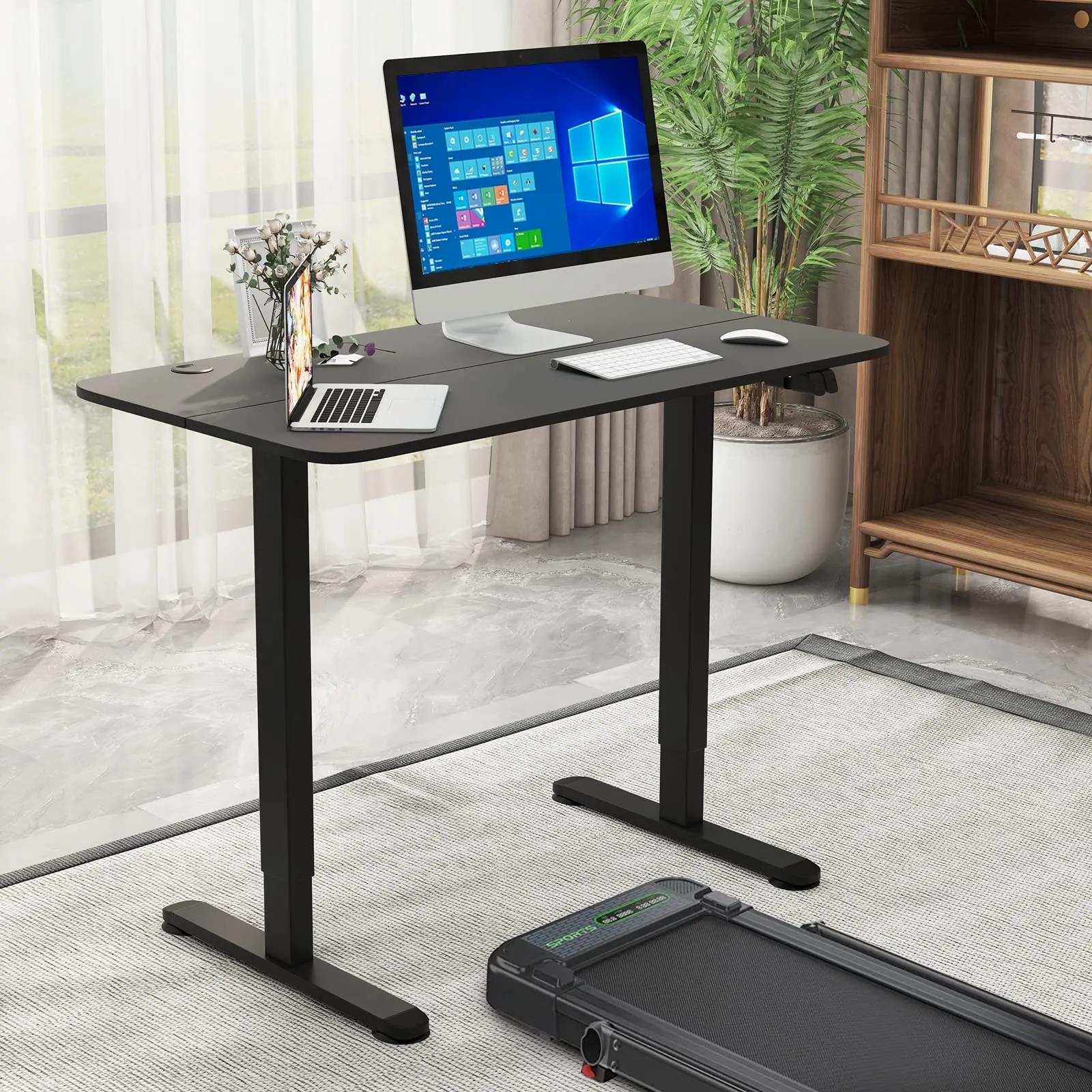 Tangkula Electric Standing Desk, Ergonomic Height Adjustable Sit Stand Desk