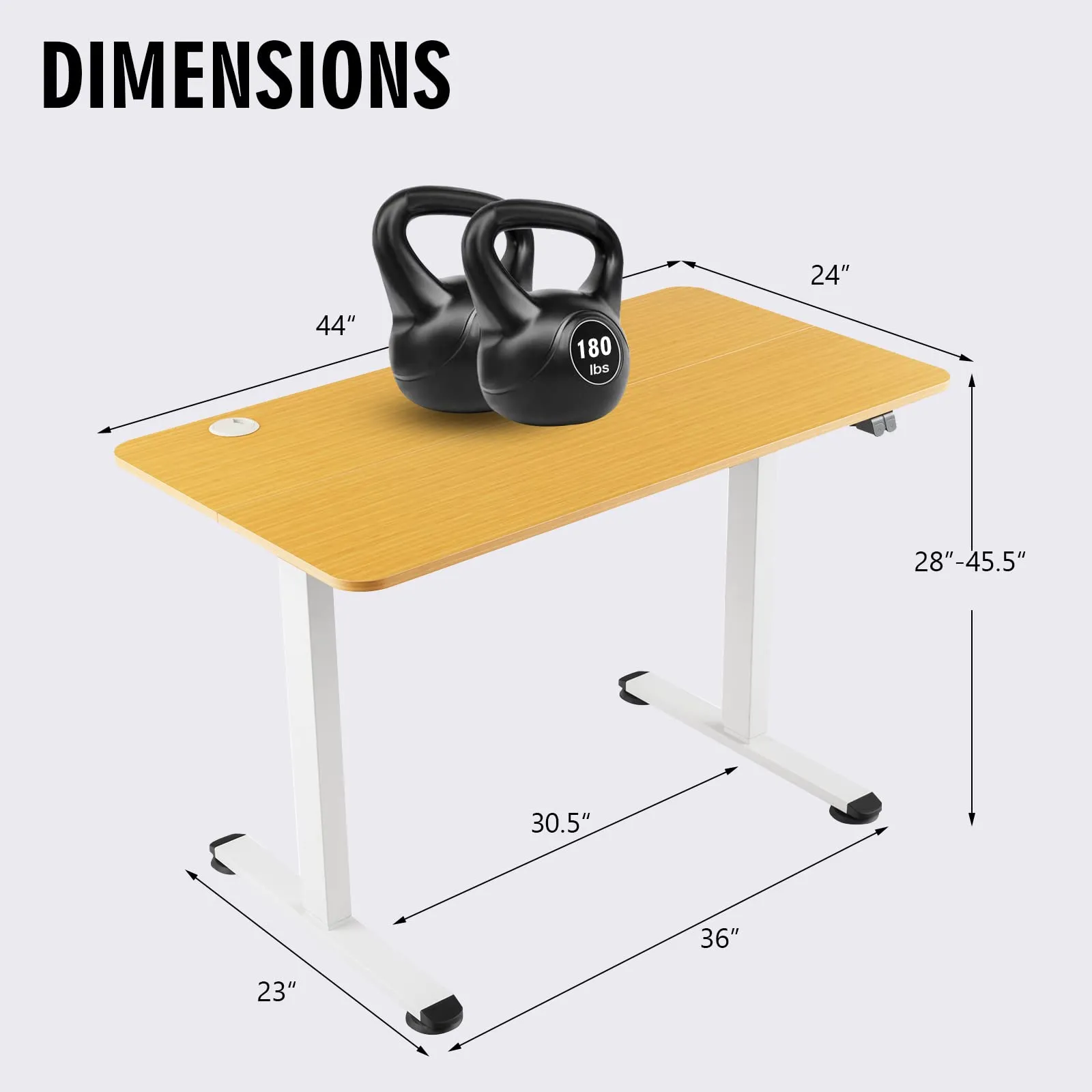 Tangkula Electric Standing Desk, Ergonomic Height Adjustable Sit Stand Desk