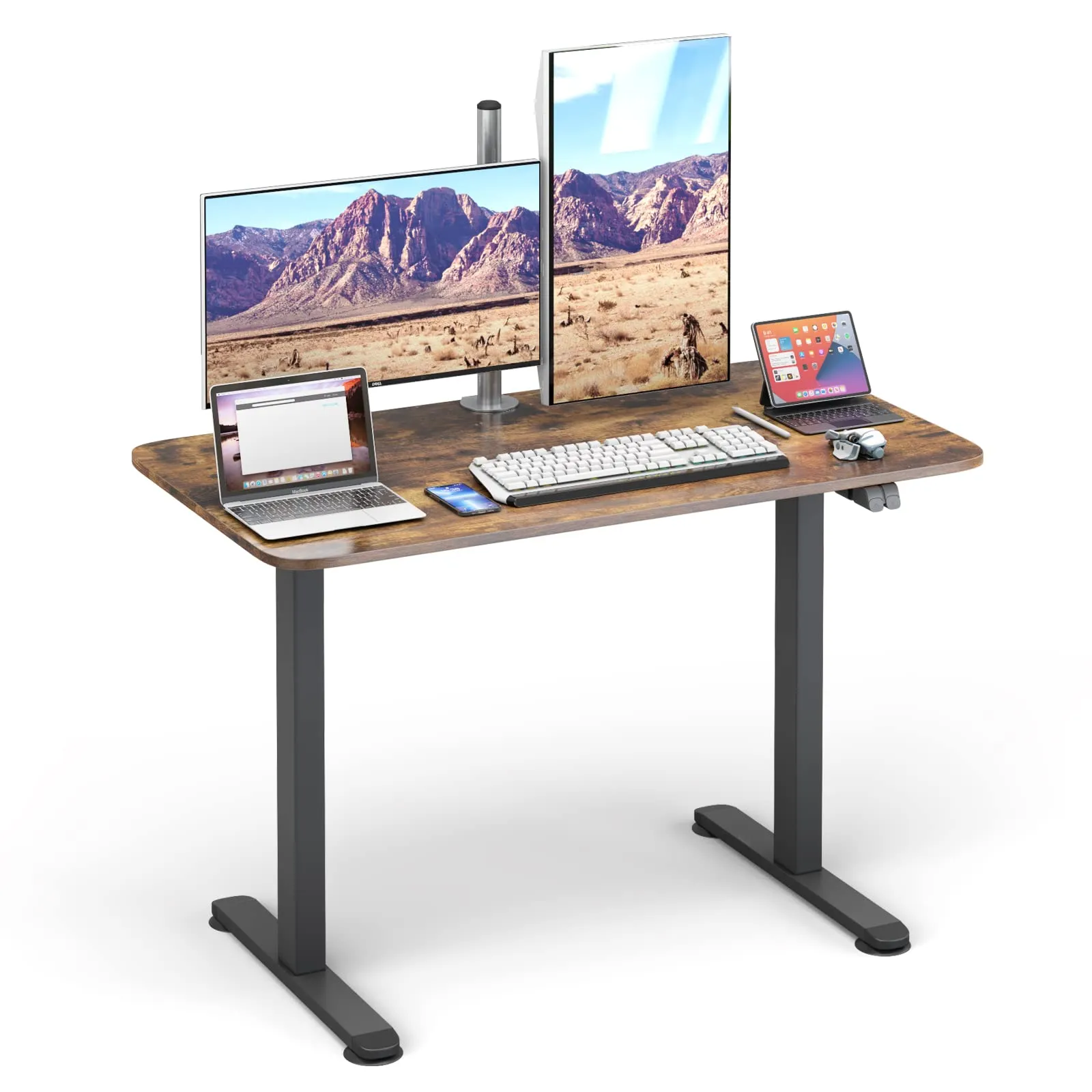 Tangkula Electric Standing Desk, Ergonomic Height Adjustable Sit Stand Desk