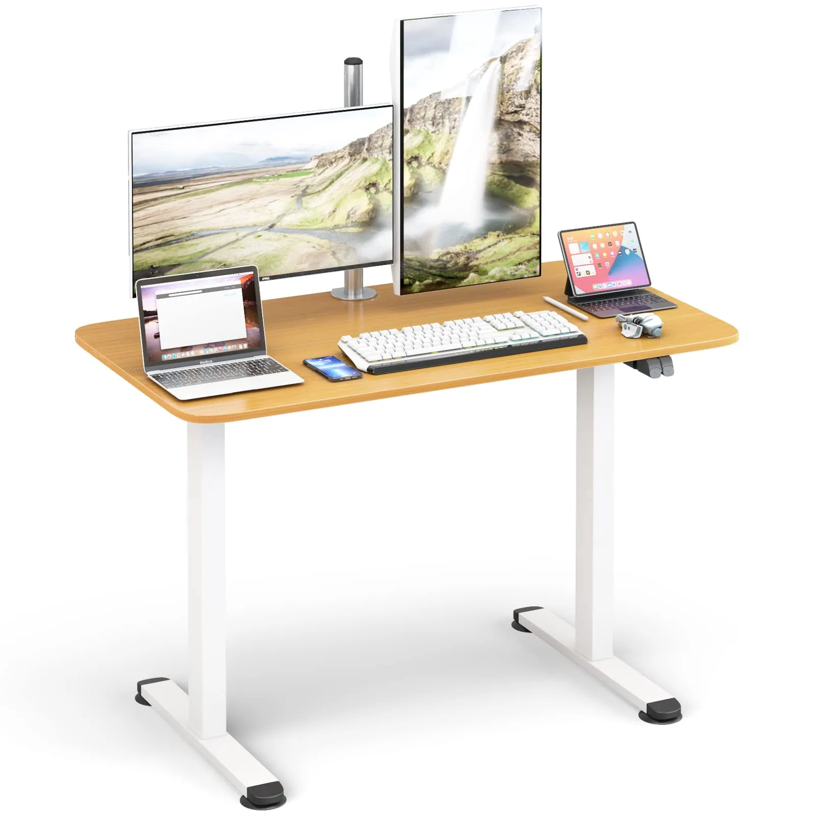 Tangkula Electric Standing Desk, Ergonomic Height Adjustable Sit Stand Desk