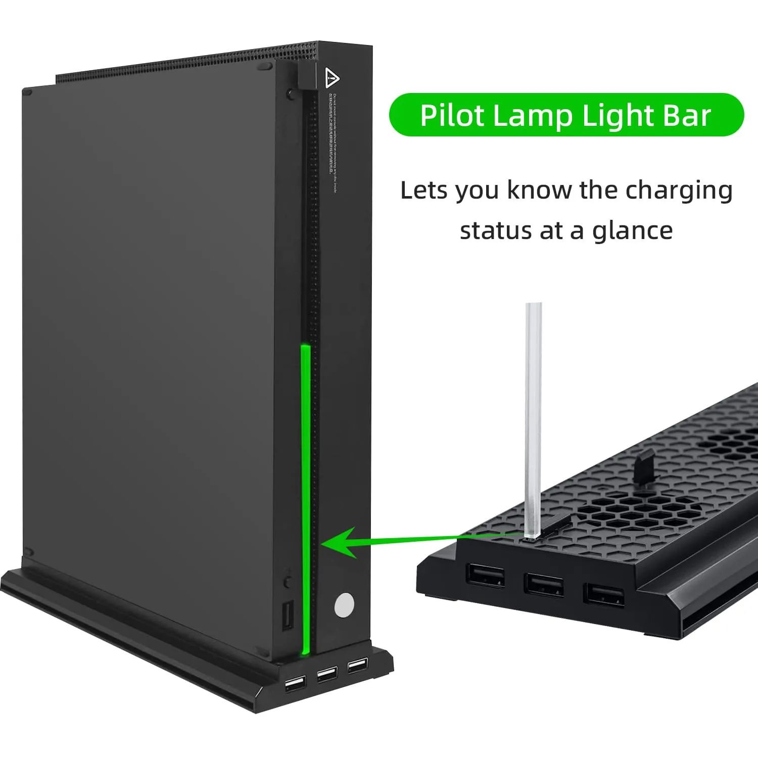 Vertical Cooling Stand with 3 Fans and 3 USB Ports for Xbox One X (TYX-1768)